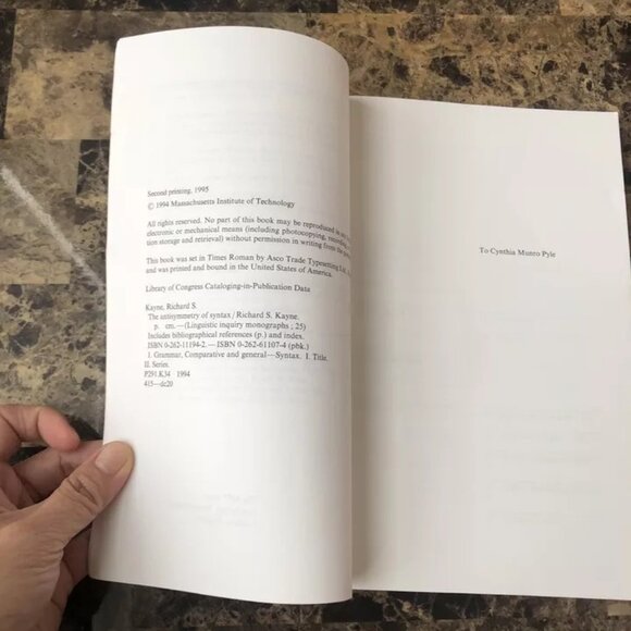 The Antisymmetry of Syntax (Linguistic Inquiry Monographs) - Paperback - GOOD - Picture 4 of 9